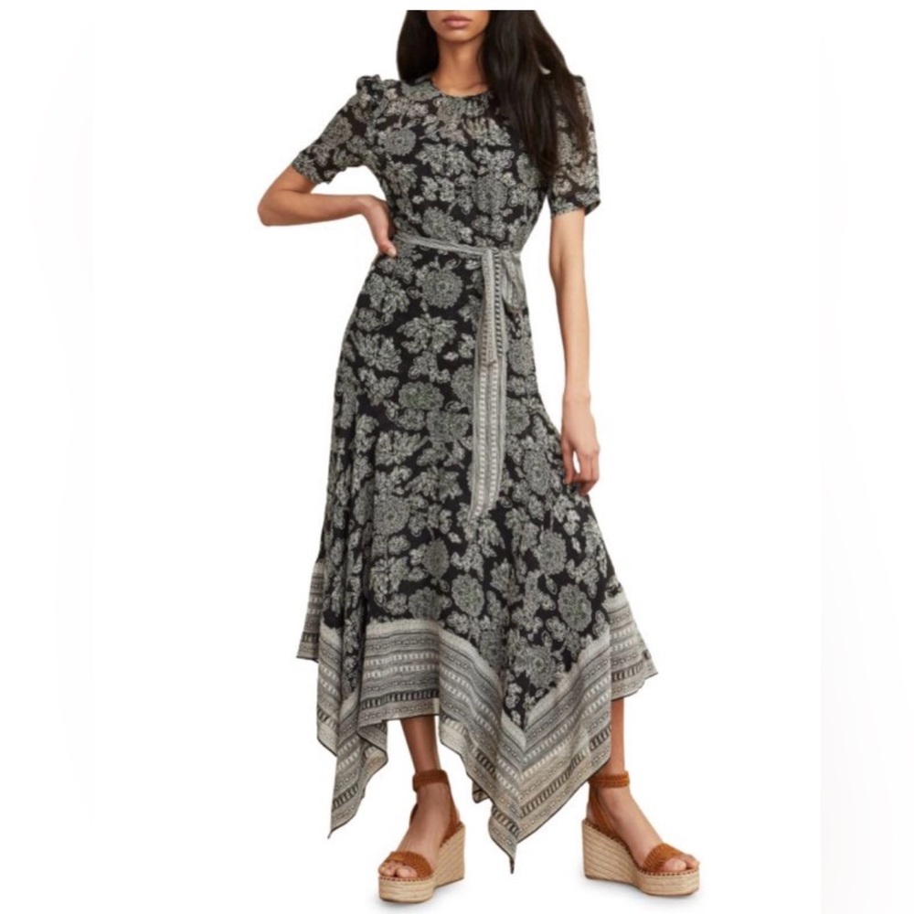 Veronica Beard Black and White High Low Dress